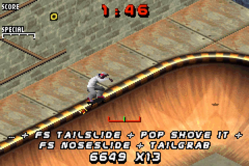 TONY HAWKS PRO SKATER 2 ON THE GAME BOY ADVANCE
